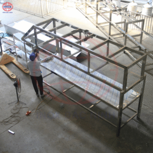 gia công khung dây chuyền máy móc inox theo yêu cầu - inox bắc ninh
