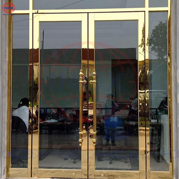 Gia công cửa kính inox màu cao cấp – Sang trọng, bền đẹp cho công trình | Inox Bắc Ninh 8 gia công cửa kính inox màu theo yêu cầu - inox bắc ninh