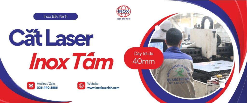 gia công cắt laser tấm - inox bắc ninh