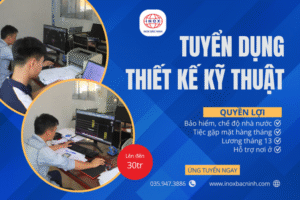 việc làm thiết kế sản phẩm inox tại bắc ninh